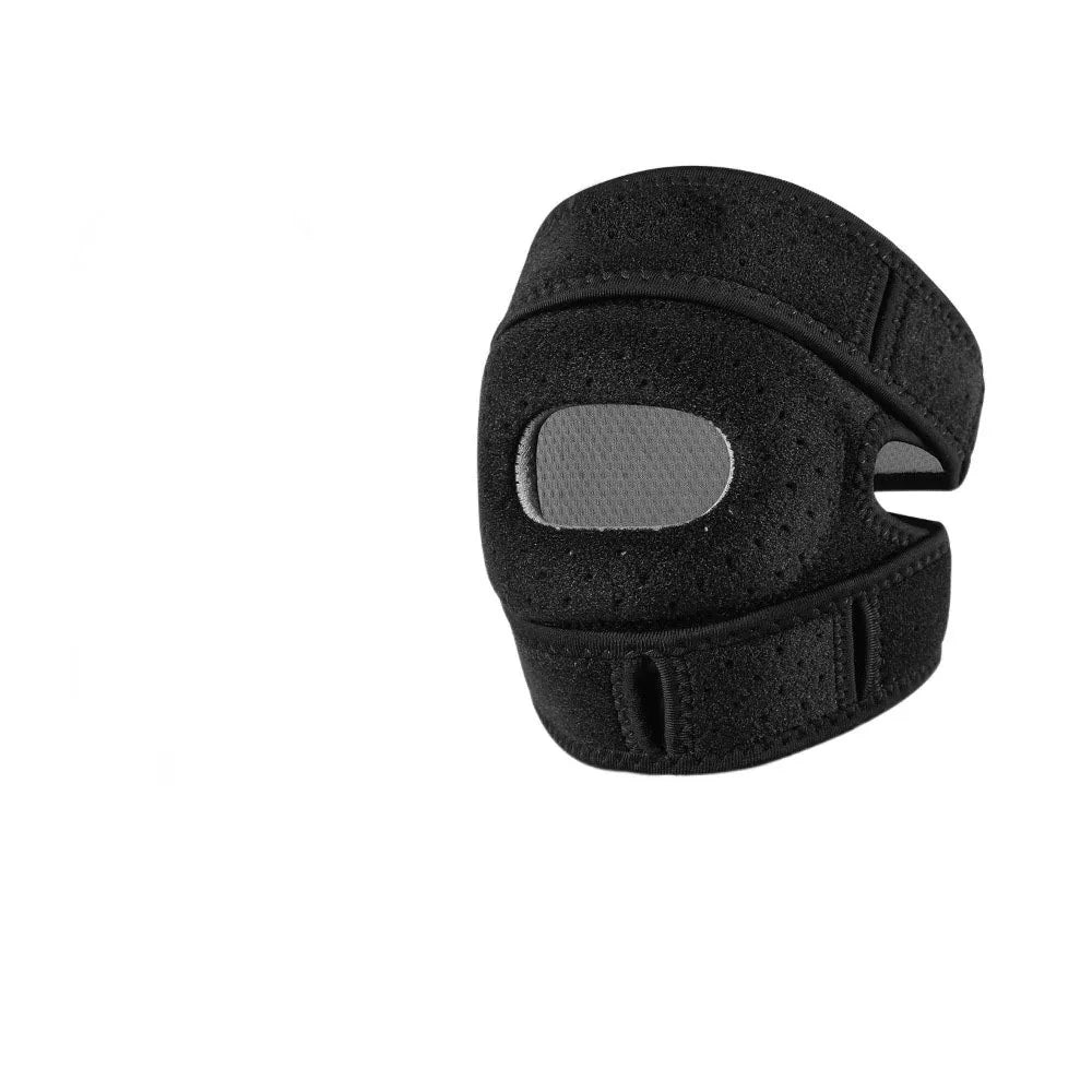MOVIRA adjustable knee support in black, front view