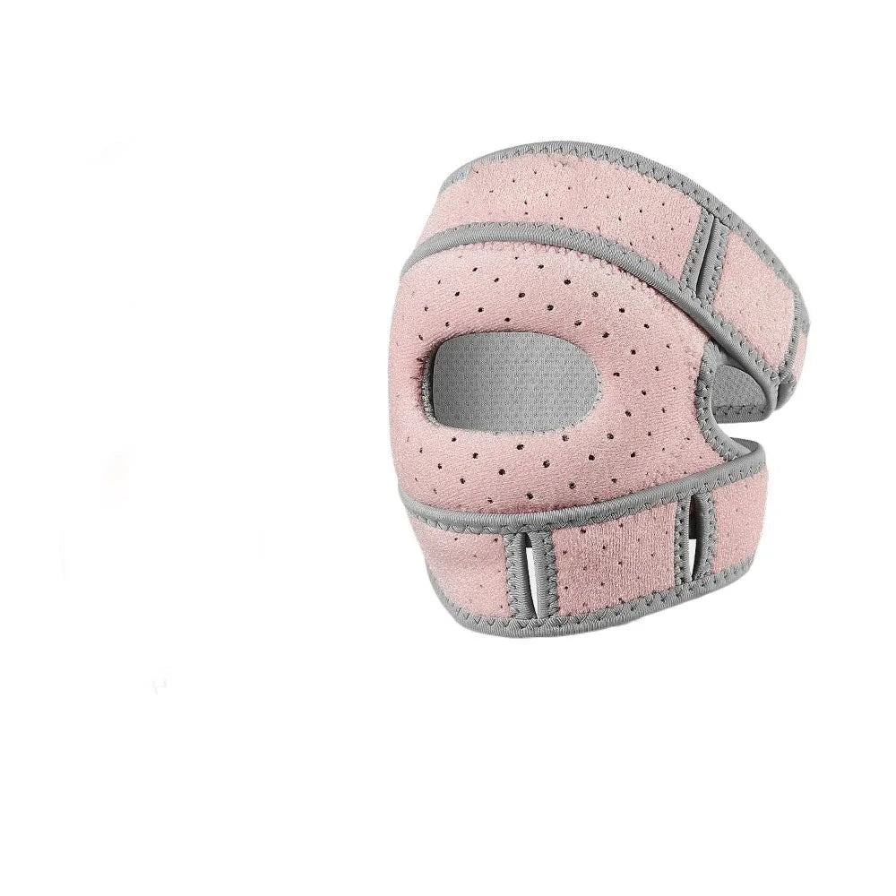 MOVIRA adjustable knee support in pink with grey trim